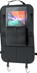 LIONSTRONG® Auto Organizer Kinder Rücksitz schwarz [WASSERDICHT] - Rückenlehnenschutz Auto Kinder universell kompatibel - Autositz Organizer - Sitzschutz Auto Rückenlehne (ORGANIZER (Window Single))