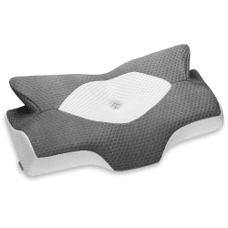 Elviros Zervikale Orthopädisches Kopfkissen aus Memory-Schaum abnehmbares ergonomisches Nackenhörnchen für Nacken- und Schulterschmerzen Nackenstützkissen für Seitenschläfer