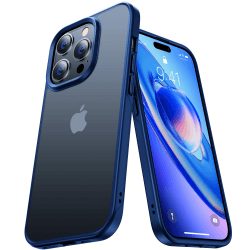 CASEKOO Matt Power für iPhone 14 Pro Max Hülle [SGS-Militärschutz] Stoßfeste Kratzfeste Schutzhülle (Anti-Fingerabdruck) Slim Case Dünne Griffige Mattierte Handyhülle iPhone 14 Pro Max - Blau