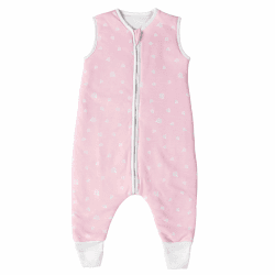 Sweety Fox Schlafsack mit füßen Winter (2.5 tog) - 100% Bio-Baumwolle Oeko-TEX zertifizierte Schadstofffrei - Winterschlafsack mit füßen - Pijama (6 Monate - 6 Jahre) 100 Rosa