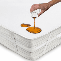 Matratzenschoner 140x200 cm wasserdichte Matratzenauflage aus Baumwolle Nässeschutz Inkontinenzunterlage Matratzenbezüg Atmungsaktive Anti-Allergie und Anti Milben für Bett und Matratze Waschbar 140x200 cm - Elastischen Bändern