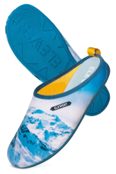 ELEWERT® – Hausschuhe für Herren/Damen - Natural - Pantoffeln/Slipper – für Drinnen und Draußen - herausnehmbares Fußbett - rutschfeste Gummisohle - Made in Spain 39 EU Snowy