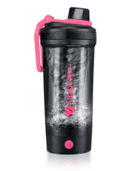 VOLTRX Shaker Flasche, Gallium USB C wiederaufladbare elektrische Protein-Shake-Mixer, Shaker Tassen für Protein-Shakes und Mahlzeit Ersatz Shakes, BPA frei, mit Tritan, 24oz gemacht Pink