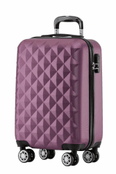 BEIBYE Zwillingsrollen 2066 Hartschale Trolley Koffer Reisekoffer Gepäck M-L-XL-Set (Violett, M) Violett M