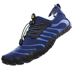 Wasserschuhe Badeschuhe Damen Herren Strandschuhe Schnell Trocknend Drainagelöcher Strand Schwimmschuhe Meeresschuh Surfschuhe Poolschuhe Unisex Barfußschuhe für Kajakfahren Fitnessstudio 36-46EU 45 EU Blau
