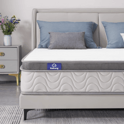 SuiLong Matratze 90x190, Taschenfederkernmatratze 7-Zonen Härtegrad H3 H4 mit Memory Foam Komfort, Federkernmatratze Höhe 30cm Ergonomischer Stressabbau, 100 Nächte Probeschlafen 90x190x30 Grau Höhe: 30cm