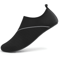 SWEETCOLD Damen Herren Badeschuhe Schwimmschuhe Wassersportschuh, Schnell Trocknend rutschfest Leicht Aquaschuhe,Gr.34-47 46 EU Schwarz 644