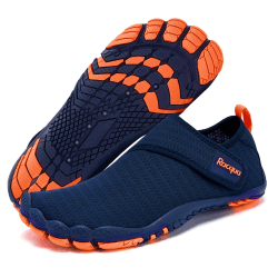 Racqua Wasserschuhe Herren und Damen Badeschuhe Schwimmen Schwimmschuhe Aquaschuhe beachies 40 EU Wz117m Marineblau Orange