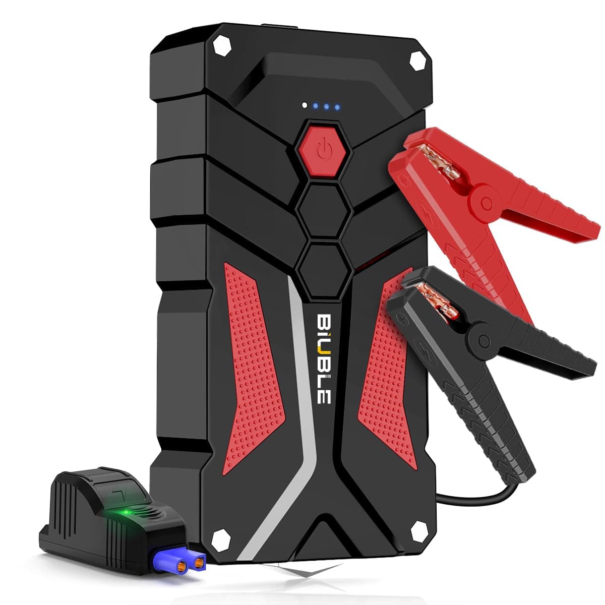BIUBLE Starthilfe Powerbank 1000A 12800mAh Tragbarer Auto/Motorrad Starthilfe (Motoren Bis zu 7,0 L Benzin oder 5,5 L Diesel) 12V Starthilfegerät Jump Starter mit LED Taschenlampe/USB Ladegerät