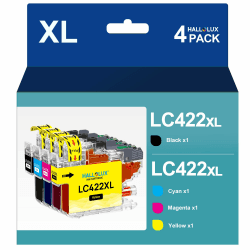 LC422XL XL Große Kapazität LC-422XLVAL Tintenpatronen Value Pack für Brother LC422 LC-422XL LC-422XLVAL Patronen für Brother MFC-J5340DW MFC-J5345DW MFC-J5740DW MFC-J6540DW MFC-J6940DW (4er-Pack)