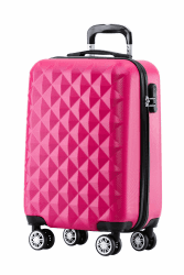 BEIBYE Zwillingsrollen 2066 Hartschale Trolley Koffer Reisekoffer Gepäck M-L-XL-Set (Peach, M) Peach M