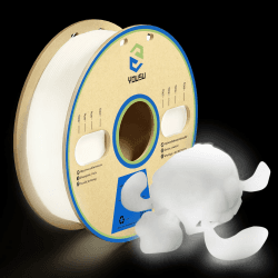 YOUSU Glow in the Dark PLA Filament 1.75mm, leuchtet im Dunkeln，Maßgenauigkeit 99% Wahrscheinlichkeit +/- 0,03 mm，3D Printer Filament for 3D Printers 1 kg (2.2 lbs), White Color G-Glow in Dark White 1kg