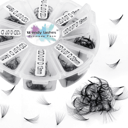 Fertige Fächer Wimpern Extension 12D 500 Stück 13-20mm 0,07mm D Curl Fertig Volumen Wimpern Fächer Premade Volume Fans Russische Wimpernverlängerung(500-12D-0,07-D-13-20) (13-20)MM mix 500-12D-0.07-D