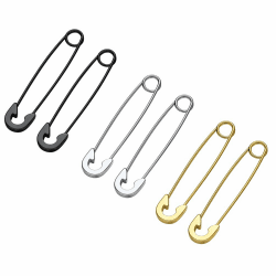 PROSTEEL Herren Damen Ohr Piercing Edelstahl/18k vergoldet/schwarz Ohrstecker Set Stud Ohrringe Zubehören Hip Hop Street Style Modeschmuck Accessoire(3/4/5 Paar-Set) 08 Sicherheitsnadel/3pcs