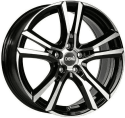 DBV Andorra (6.5x16) schwarz front poliert