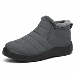 Mishansha Damen Winterstiefel Leicht Bequem Rutschfest Schneestiefel mit Warm Gefüttert, Gr. 36-43 41 EU Low Top Grau
