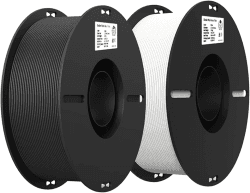 Creality Ender PLA Filament 1,75mm 2 Packs für 3D-Drucker, 2 x 1kg Spule 3D Druck Filament, Maßgenauigkeit +/- 0,03mm, passend für die meisten FDM 3D Drucker, Weiß & Schwarz Schwarz+Weiß