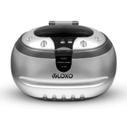Ultraschallreinigungsgerät Ultraschallreiniger Ultraschallgerät 600ml - VLOXO für Brille Uhren Schmuck Ohrringe Ringe Halsketten Rasierer Zahnprothesen Tattoo Werkzeuge MEHRWEG Silber