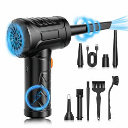 Elektrische Staubgebläse Druckluftspray für PC Reinigungsset,3-Gang 110000U/min Tastatur Reinigung Luftspray mit 7600mAh Akku, Tastatur Reinigung Druckluft Luftspray für Laptop, Sofa, Auto, Bürogeräte