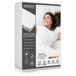 Emmy Home Matratzenschoner 160x200 wasserdicht – waschbare Inkontinenzunterlage, Nässeschutz – Atmungsaktive, Matratzenauflage für Allergiker (160x200 cm) White 160x200