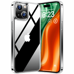 TORRAS Crystal Clear für iPhone 15 Hülle [Absolut Nie Vergilbung & Militär-Grade Stoßfest] Hülle iPhone 15 Case Silikon Soft Dünne Handyhülle iPhone 15 Weicher Griff Kratzfest Transparent Clear iPhone 15
