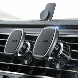LISEN 2023 Handyhalterung Auto Magnet [Stärkste Magnete] Upgraded Clamp Handyhalter Auto Zubehör Lüftung KFZ Handy Halterung mit 6 Starke Magnet, Kompatibel für iPhone 15 Pro Max Plus Samsung Huawei 🧲 20X Leistungsstark: Schwarz