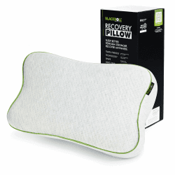 BLACKROLL® Recovery Pillow (50 x 30 cm), orthopädisches Kissen für erholsamen Schlaf, ergonomisches Kopfkissen mit Travel Bag für Reisen, Nackenkissen aus Viscose Memory Schaum, Made in Germany Hellgrau