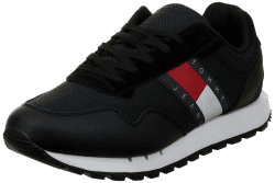 Tommy Jeans Herren Retro Leather TJM ESS Sneaker, Schwarz, 45 EU