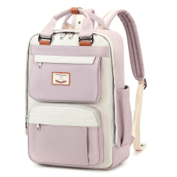 Myhozee Rucksack Damen Rucksäcke Herren Tagesrucksack mit Laptopfach & Anti Diebstahl Tasche Wasserdichter Schulrucksack Laptop Rucksack 15.6 Zoll für Uni Reisen Freizeit Job Gemischte Farben - Violett