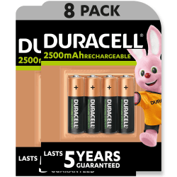 Duracell Rechargeable AA 2500 mAh Mignon Akku Batterien HR6, 8er Pack [Amazon exclusive]