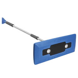 Snow Joe SJBLZD-LED 4-in-1 Teleskop-Schneebesen + Eiskratzer, 45,7 cm Schaumstoffkopf, Scheinwerfer, Blau Blau Eiskratzer