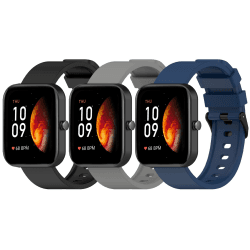 CHULN Armband kompatibel mit Amazfit Bip 3/Bip 3 Pro/GTS/GTR 42 mm/GTS 2e/GTS 2/GTS 3/GTS 2 Mini, Weiches Silikon Sports Atmungsaktiv Ersatzband für Amazfit Bip 3. (3 pcs-d)