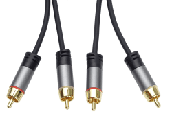 PremiumCord Cinch HQ-Kabel 2xCINCH Stecker auf 2xCINCH Stecker, Audio Video Verbindungskabel, Für TV Handys MP3 HiFi, Geschirmt, Metallverbinder, M/M, Länge 1,5 m 1,5 m 2x Cinch Stecker auf 2x Cinch Stecker