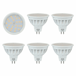 Aiwode 5W GU5.3 MR16 LED Lampe,Naturweiß 4000K,550LM RA85,Ersetzt 50W Halogenlampe,DC12V Nicht Dimmbar,120°Abstrahlwinkel Gu5.3 Scheinwerfer,Kompatibel mit 12V LED Transformator,5er Pack. 2)naturweiß 4000k
