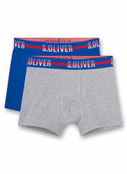 s.Oliver Jungen Shorts im Doppelpack Boxershorts (2er Pack) 164 Grau (Grey Mel. 1737)