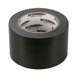 FIXMAN 189896 Robustes Gewebe-Klebeband 72 mm x 50 m, schwarz