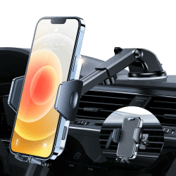 andobil Handyhalterung Auto Saugnapf & Lüftung 3 in 1 [Absaugung Pro] Handy Halterung Auto KFZ Autohalterung 2022 Handyhalter Hält Bombenfest für iPhone 14/13/12/11 Pro Max Samsung Huawei Xiaomi usw Silber schwarz