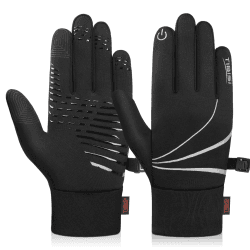 Ruixue Handschuhe Kinder Winter Warme Winterhandschuhe - Kids Anti-Rutsch Winddicht Laufhandschuhe Fahrradhandschuhe Fleece Wasserabweisend, Radhandschuhe Outdoor Sport für 4-12 Schwarz-TM12 S(4-6 Jahre)