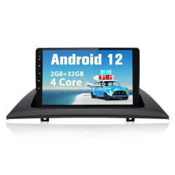 AWESAFE Autoradio für BMW E83 Android 12 Radio 2GB + 32GB mit Navigation unterstützt Bluetooth FM/AM DAB+ WLAN USB Carplay Lenkradsteuerung Für E81 2GB+32GB
