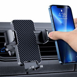Handyhalterung Auto Handyhalter fürs Auto Lüftung [Hüllenfreundlich] 360° Drehbar Kfz-Handyhalterung EIN-Knopf-Release Autohalterung Handy für für iPhone Android Smartphones Halterung Auto Universelle Dark Black