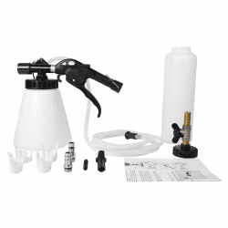 QUNNIE Druckluftgerät zum Entlüften von Bremsen, Entlüften von Druckluftbremsen Kit mit Nachfüllflasche 1L