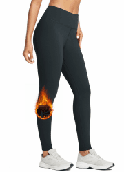 BALEAF Thermo Leggings Damen mit Taschen Wanderleggings Kompression Fitness Hose high Waist Laufhose lang Outdoorhose Wasserabweisend gefütterte L 27in-1 Taschen-schwarz