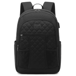 Myhozee Rucksack Damen Herren -15.6 Zoll Laptop Rucksack Schulrucksack Mädchen Teenager,Wasserdicht Schultasche Daypack für Schule Uni Arbeit Business Reise, Schwarz Schwarz-neu