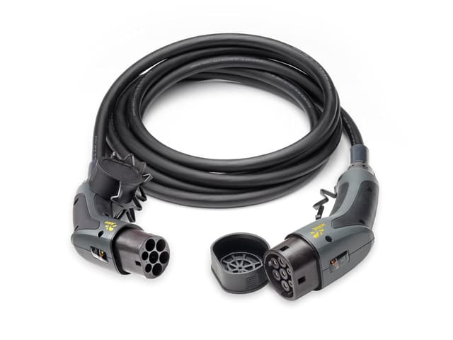 Juice Flow 6 Meter, Typ 2 Ladekabel 22kw für Elektroautos EV/PHEV, 32A 3-Phasig, Typ 2 auf Typ 2, Silberkontakte, TÜV Rheinland, Kompatibel mit Alle EV (Tesla, Audi, VW, FIAT, Hyundai usw)