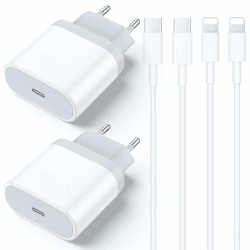 Ladekabel für iPhone [Apple MFi Zertifiziert] 2er-Pack 20W USB C iPhone Ladegerät Schnellladegerät mit 2M Schnellladekabel Kompatibel mit iPhone 14/14 Plus/14 Pro/14 Pro Max/13/12/SE/11/XS/XR/X/8/iPad 2PC-White