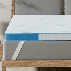 BedStory Harter Gel Topper 120x200cm-7,6cm Höhe Gel Matratzentopper H3/H4 aus Kaltschaumkern, Matratzenauflage für Boxspringbett Wohnwagen Schlafsofa
