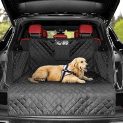 KYG Universal Kofferraumschutz Hund, Kofferraumdecke mit Ladekantenschutz und Seitenschutz, Wasserabweisend & Pflegeleicht, Ideale Kofferraumschutzmatte mit Kratzerschutz für Kombi, Van und SUV