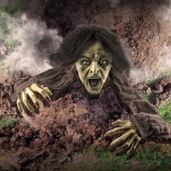 PREXTEX Zombie Halloween Dekoration - Aus der Erde Steigender Zombie zur Garten Dekoration für die Beste Outdoor Indoor Halloween Dekoration, Haustür Deko