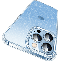 CASEKOO Crystal Clear für iPhone 13 Pro Max Hülle [Nie Vergilbung] [Unzerstörbarer Militärschutz] Stoßfeste Kratzfeste Schutzhülle Transparent Case Dünne Handyhülle iPhone 13 Pro Max - Glitter iPhone 13 Pro Max Glitter