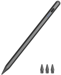 HATOKU iPad Pencil 2. Generation, Schnelllade Apple Pencil mit Neigung & Palm Rejection, Magnetic iPad Stift Kompatibel mit iPad Air 3/4/5, iPad Mini 5/6, iPad 6/7/8/9/10, iPad Pro 11"/12.9" (Schwarz)